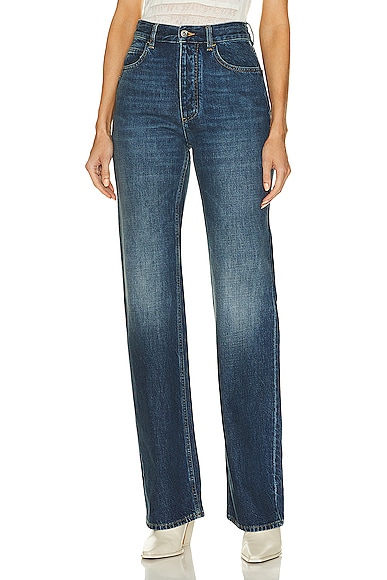 Bottega Veneta Original Medium Wash Indigo Straight Leg in Mid Blue