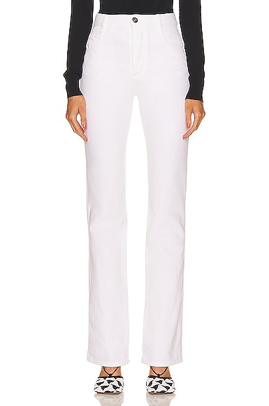 Bottega Veneta Soft Denim Trousers in White