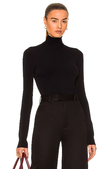 Bottega Veneta Technoskin Turtleneck Sweater in Black