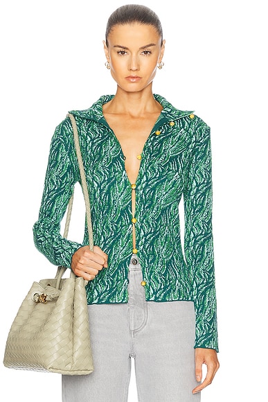 Miu Miu Oversized Cardigan in Camo FWRD