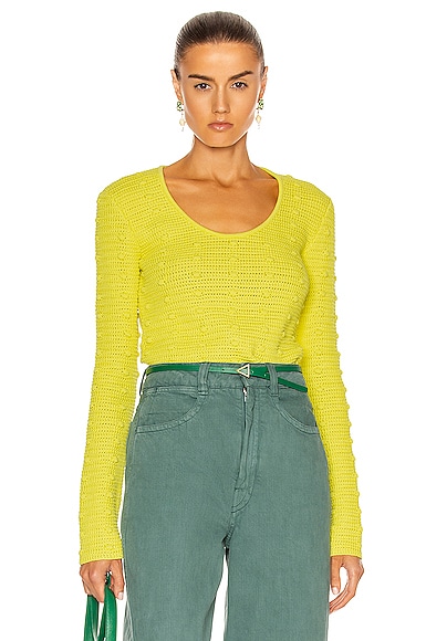 Pom Pom Sweater in Green