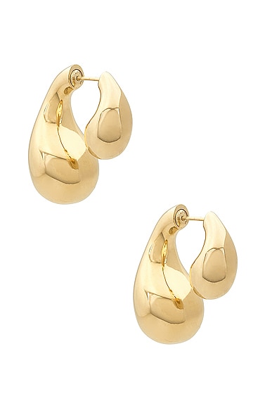 Bottega Veneta Teardrop Earrings In Gold