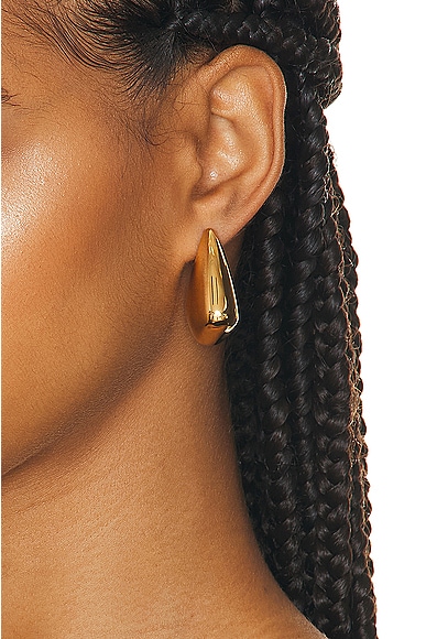 Shop Bottega Veneta Drop Earrings In Yellow Gold