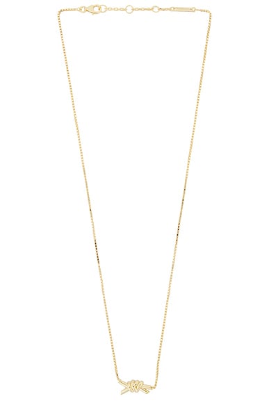 Bottega Veneta Knot Necklace in Gold