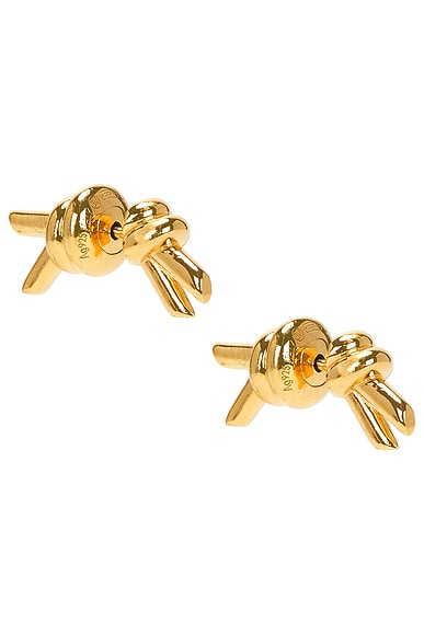 Bottega Veneta Knot Earrings in Gold