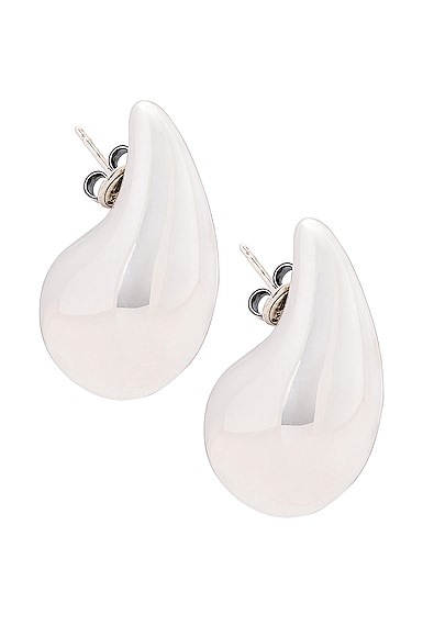 Bottega Veneta Sterling Silver Earrings in Silver | FWRD