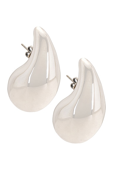 Shop Bottega Veneta Drop Earrings In Silver