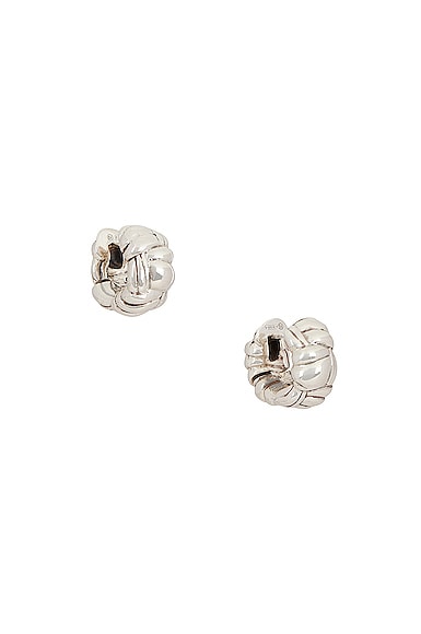 Bottega Veneta Earrings in Metallic Silver