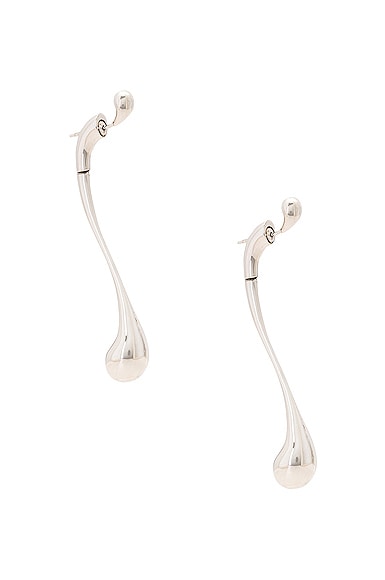 Bottega Veneta Statement Earrings in Silver