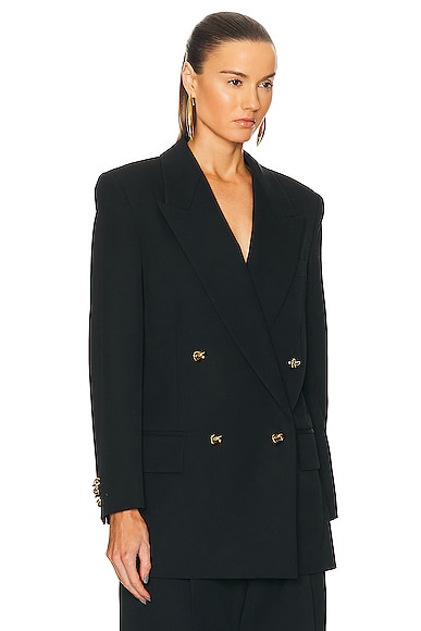 Bottega Veneta Sartorial Wool Twill Jacket In Black