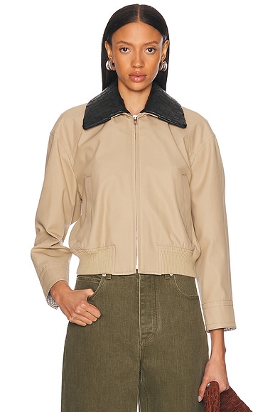 Acne Studios Belted Crop Trench Jacket in Khaki Beige | FWRD Acne Studios Belted Crop Trench Jacket in Khaki Beige | FWRD