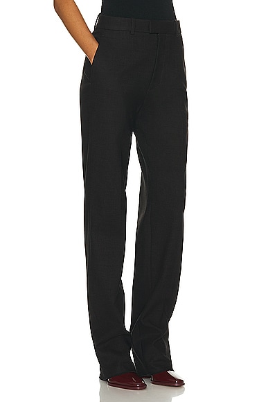 Bottega Veneta Tailored Wool Twill Straight-leg Pants In Fondant & Black