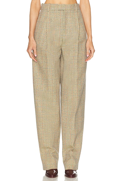 Bottega Veneta Tailored Trouser in Beige, Yellow, & Blue