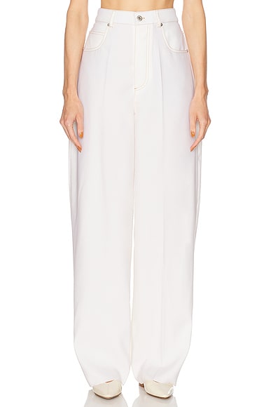 Bottega Veneta Wide Leg Trouser in Dove