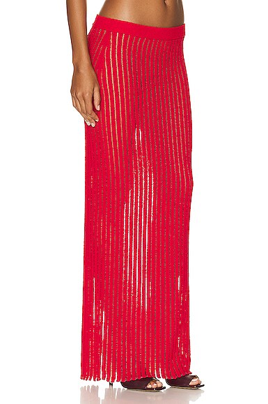 Bottega Veneta Stripes Long Skirt In Vernis