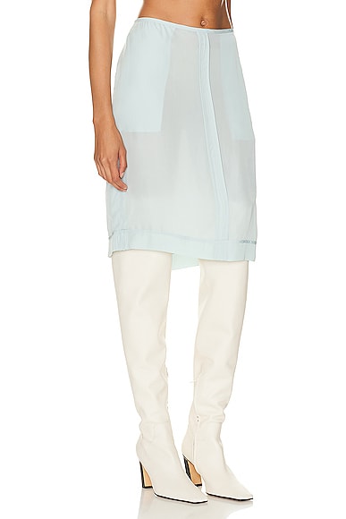 Shop Bottega Veneta Sheer Skirt In Dusk