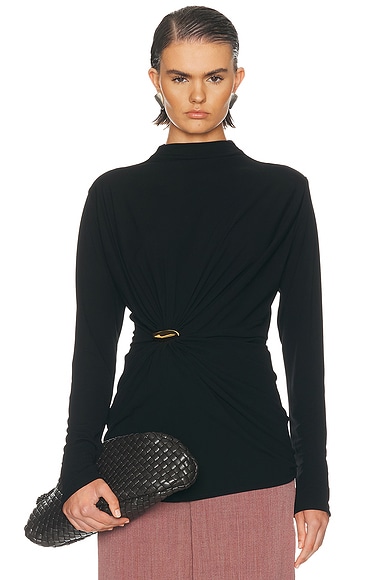 Bottega Veneta Long Sleeve Top in Black