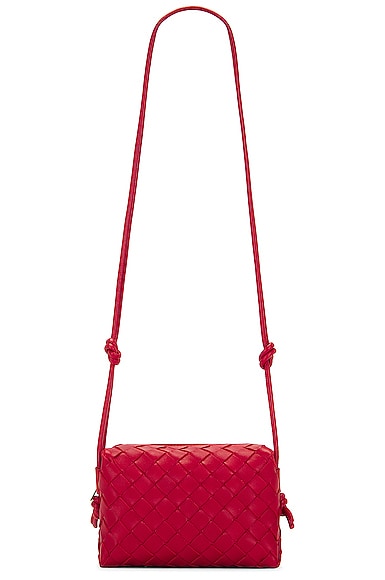 Bottega Veneta Mini Loop Shoulder Bag in Red