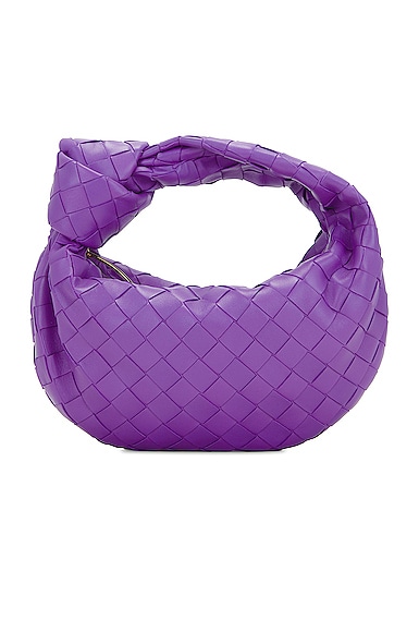 Bottega Veneta Mini Jodie Top Handle Bag in Purple