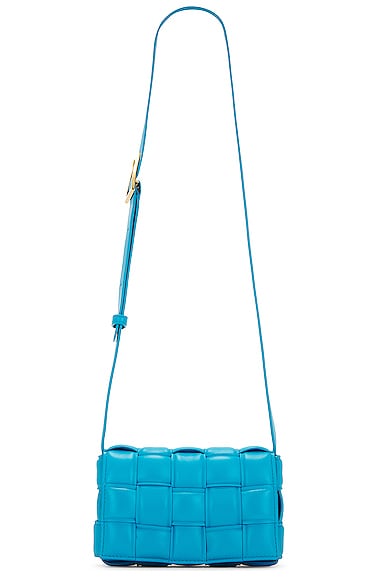 Bottega Veneta Small Cassette Shoulder Bag In Blue