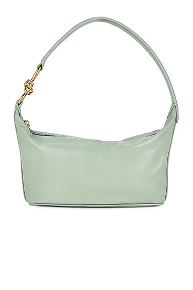 Bottega Veneta Baguette Shoulder Bag In New Sauge & M Brass