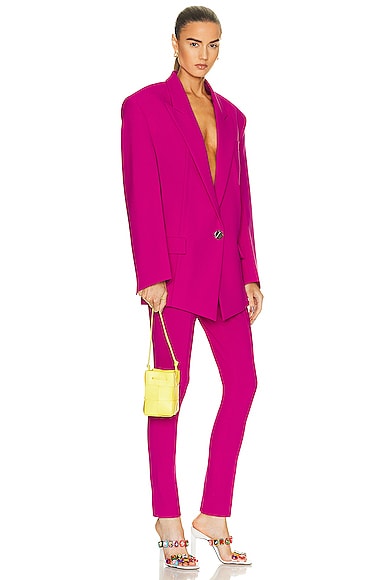 Bottega Veneta Mini Bucket Crossbody Bag In Sherbert & Silver