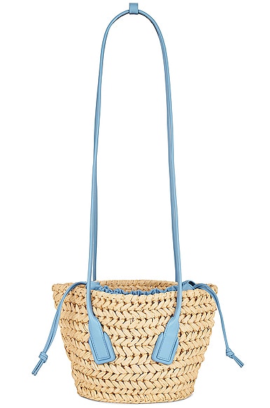 Shop Bottega Veneta Small Arco Basket Bag In Natural & Windswept