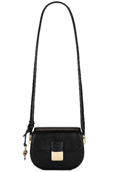 Bottega Veneta Mini Desiree Stanford Lux Bag in Black & Muse Brass
