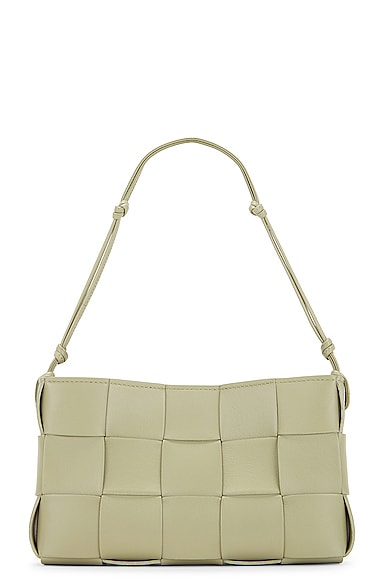 Bottega Veneta Baguette Pochette Bag in Travertine & Gold