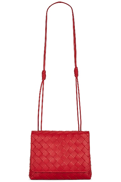 Bottega Veneta Mini Satchel Crossbody Bag In Red