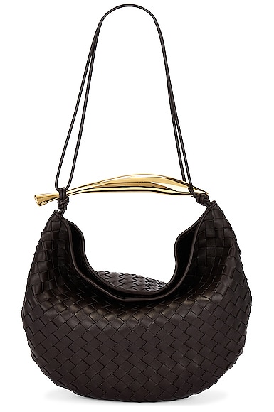 Bottega Veneta Medium Sardine Top Handle Bag in Fondant & Muse Brass | FWRD