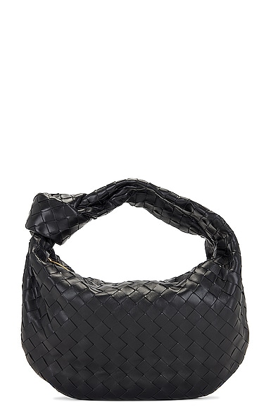 Bottega Veneta Teen Jodie Bag in Black & Gold