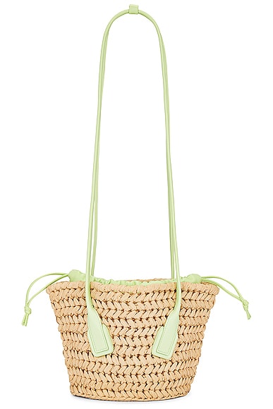 Bottega Veneta Small Arco Basket Tote Bag in Natural, Fennel, & Gold