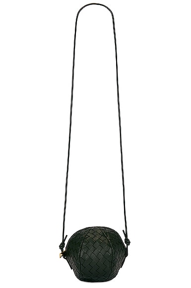 Bottega Veneta Mini Mava Crossbody Bag in Dark Green