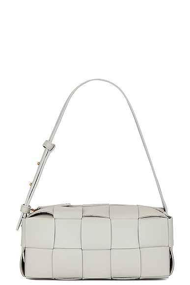 バッグ BOTTEGA VENETA Bottega Veneta Small Brick Cassette Bag in Agate Grey & Gold | FWRD