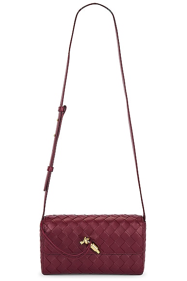 Bottega Veneta Small Knot Bag in Barolo Muse Brass FWRD