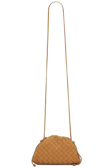 Bottega Veneta Mini Pouch Bag in Caramel & Gold