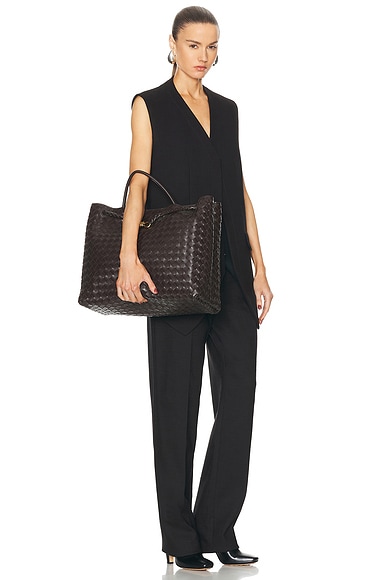 Bottega Veneta Large Andiamo Bag In Fondant & Muse Brass