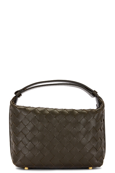 Bottega Veneta Mini Wallace Bag in Kaki & Gold