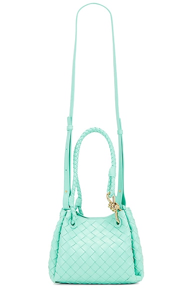 Bottega Veneta Small Andiamo Parachute Bag in Green Oasis