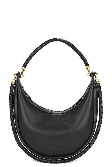 Bottega Veneta Hula Hoop Hobo Bag in Black & Muse Brass