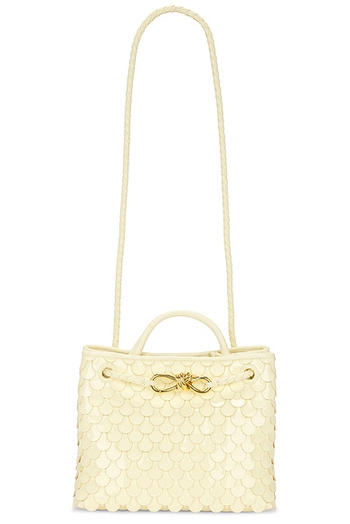Bottega Veneta Small Andiamo Bag in Chamomile & Muse Brass | FWRD