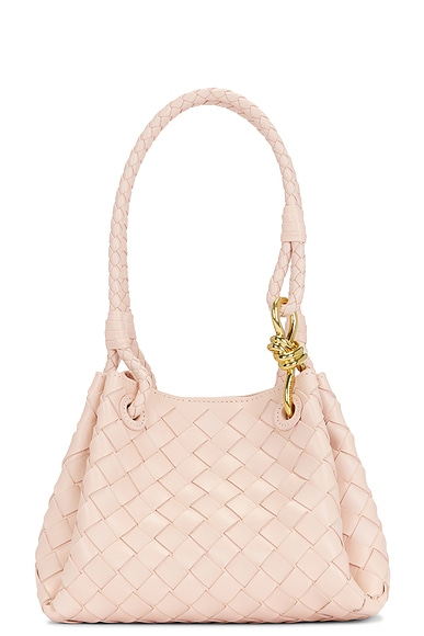 Bottega Veneta Small Parachute Bag in Cameo & Muse Brass