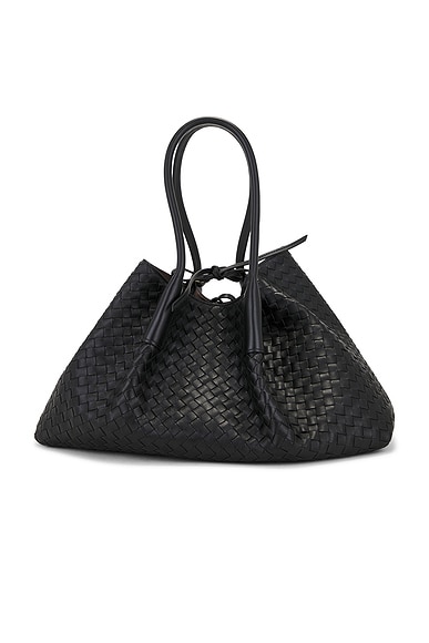 Bottega Veneta New Tote Bag in Black, Fondant, & Muse Brass