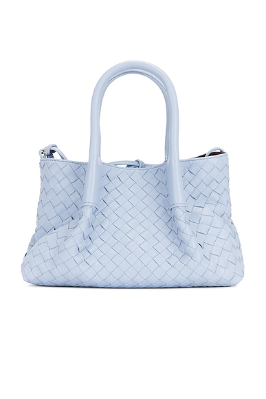 Bottega Veneta New Mini Tote Bag in Lunar, Fondant, & Muse Brass