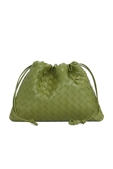 Bottega Veneta Intrecciato Dustbag in Matcha & Gold