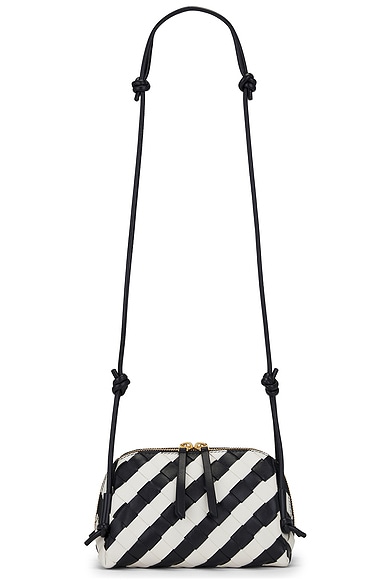 Bottega Veneta Concert Pouch in Space, Chalk, & Gold