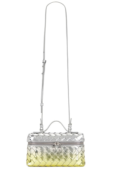 Bottega Veneta Bang Bang Vanity Case in Silver & Limeade