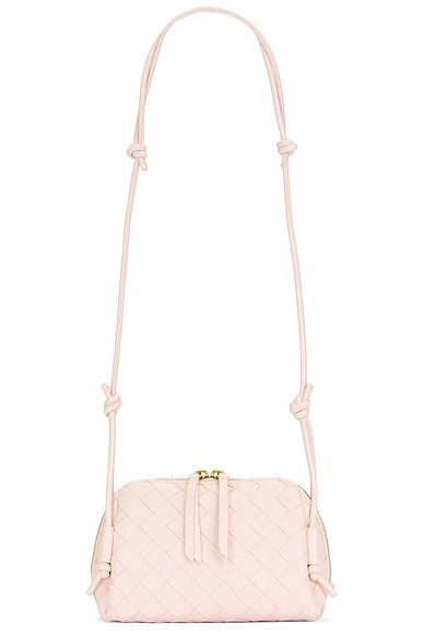 Bottega Veneta Concert Pouch in Seashell & Gold