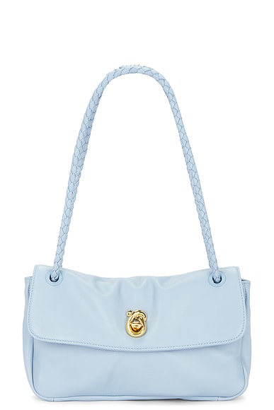 Bottega Veneta Soft Crossbody Bag in Ice & Muse Brass